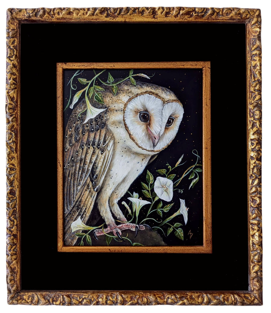 realistic owl painting by ashley dietrich