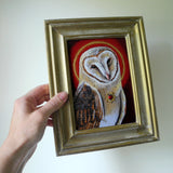 Sacred Heart Barn Owl (gold)