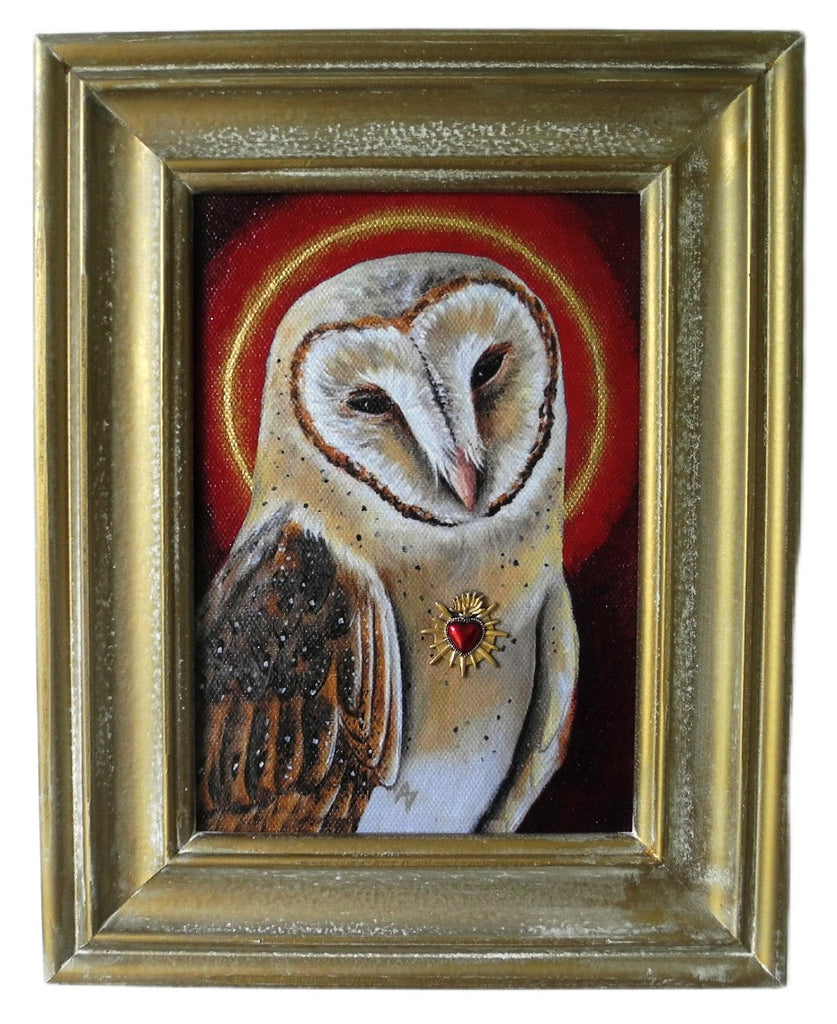 Sacred Heart Barn Owl (gold)