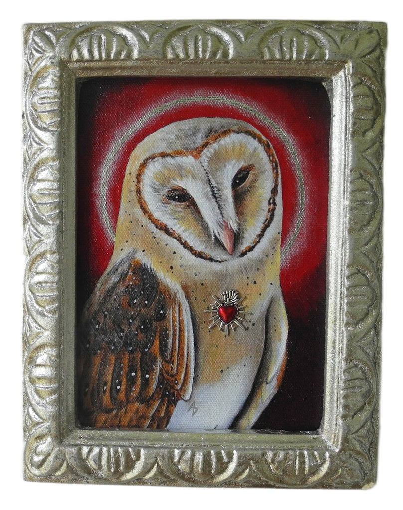 Sacred Heart Barn Owl (silver)
