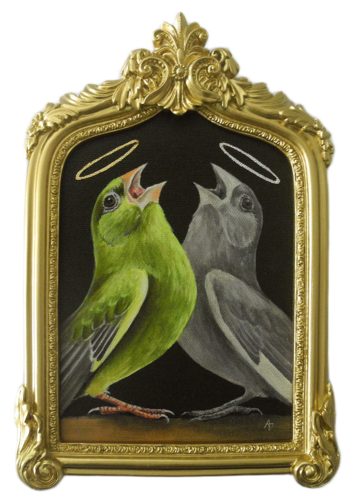 Green Finch and Shadow