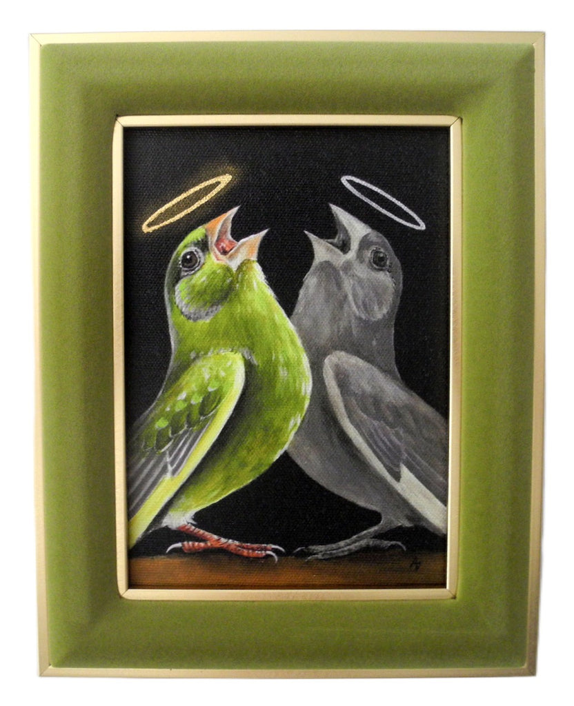 Green Finch and Shadow