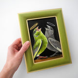 Green Finch and Shadow