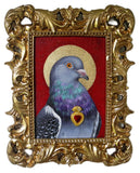 Sacred Heart Pigeon in Red (print)